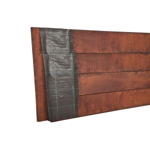 Hardhout opgeklampt schot met doek 80cm hoog